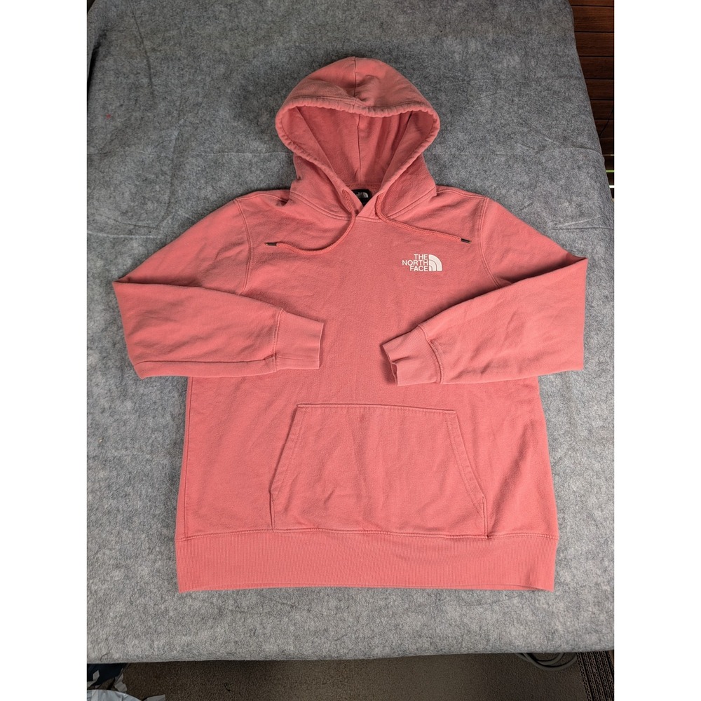 The North Face Womens Coral Pink Box Logo Never Stop Exploring Hoodie Sweatshirt - Picture 7 of 10